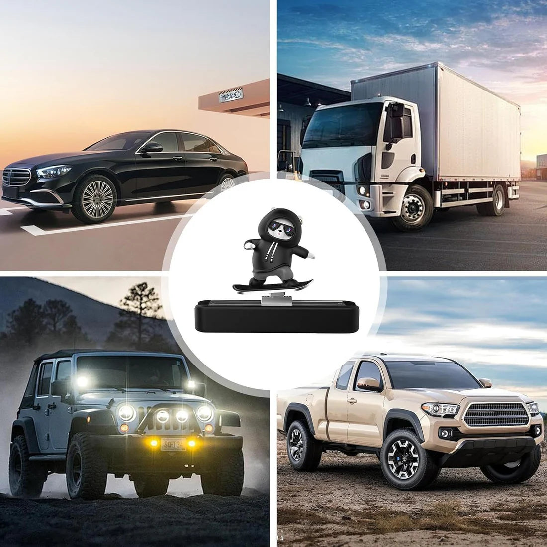 Car Slidder Panda | Sliding Bear Car Decoration | Skateboarding Bear | Car Emporium Car Skateboard Sliding Panda | Car Dashboard Decorations | Car Dashboard Ornaments