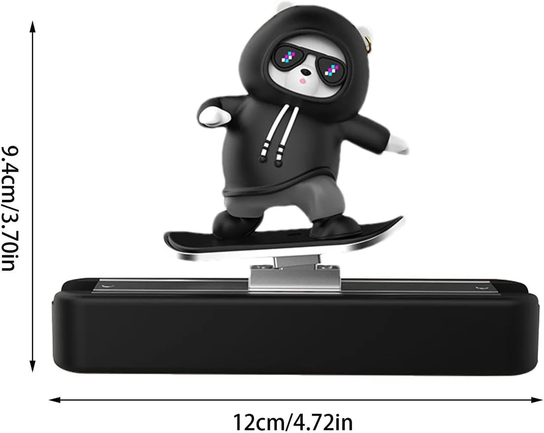 Car Slidder Panda | Sliding Bear Car Decoration | Skateboarding Bear | Car Emporium Car Skateboard Sliding Panda | Car Dashboard Decorations | Car Dashboard Ornaments