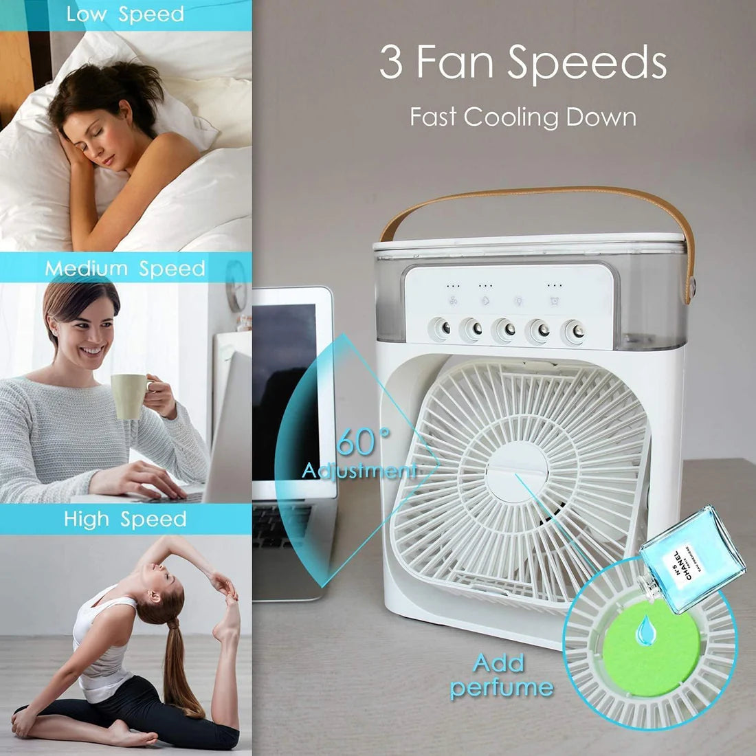Portable Air Conditioning Cooling Fan ⭐⭐⭐⭐⭐(1200 + REVIEWS)