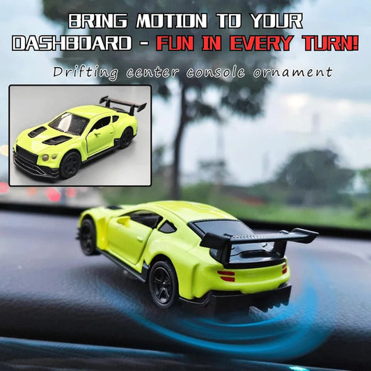 Pack of 2 Car Drifting Spin Dashboard Decoration | 360° Rotating Mini Drifter Ornament for Interior, Creative Spinner Toy for Dashboard, Stylish Interior Accent, Rotate Car Interior Accessories
